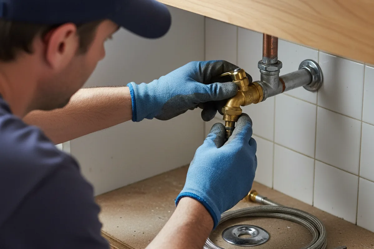 Shutoff valve and fitting work during Repiping in Dripping Springs